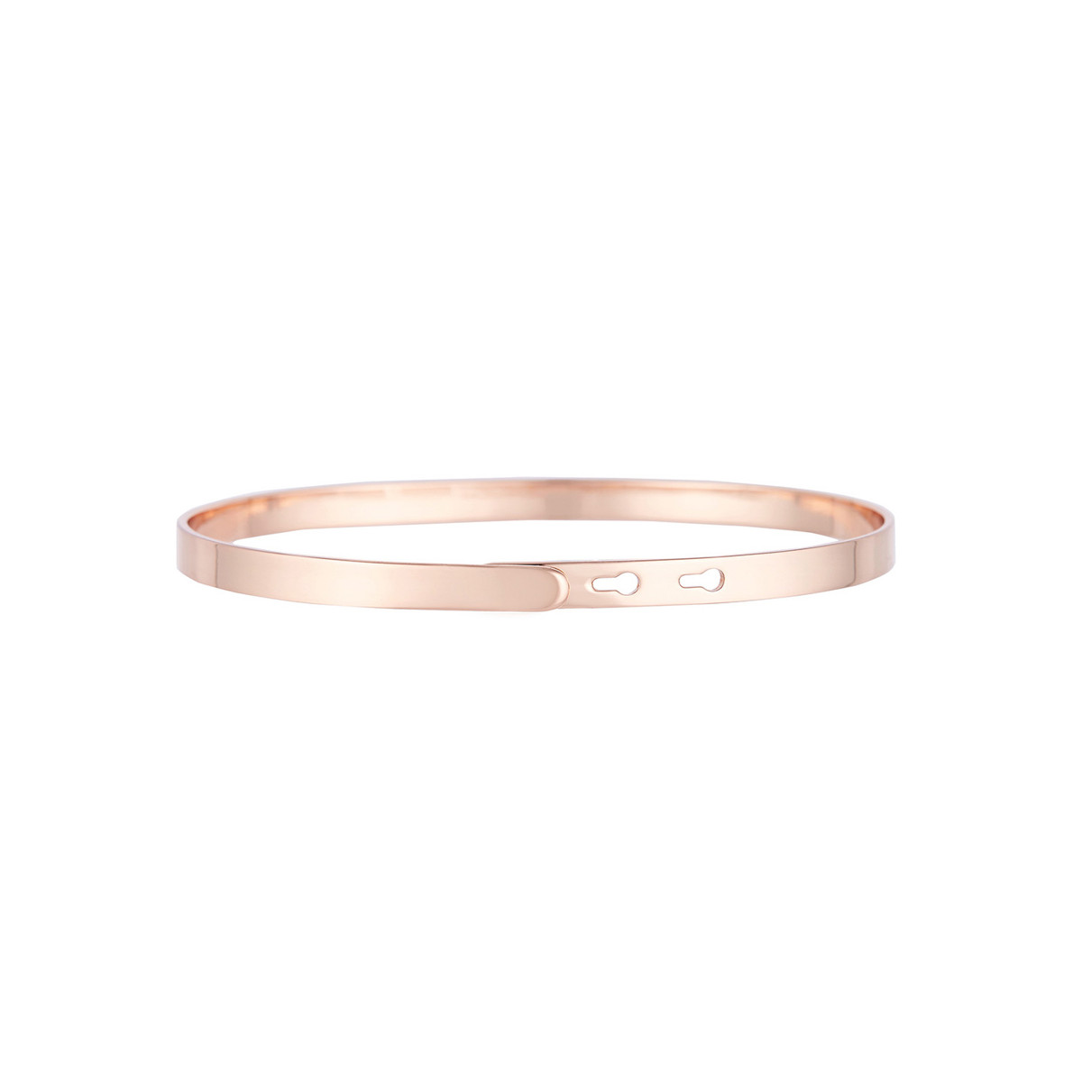 "I LOVE U TO THE MOON AND BACK" bracelet jonc rosé à message Bracelet à message "I Love U To The Moon And Back" Laiton rosé