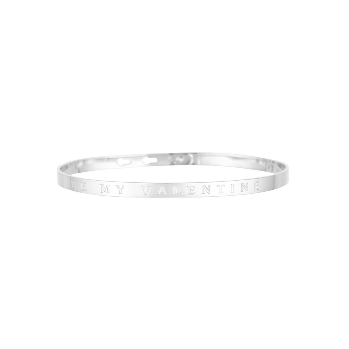 "BE MY VALENTINE" bracelet jonc argenté à message "BE MY VALENTINE" bracelet jonc argenté à message