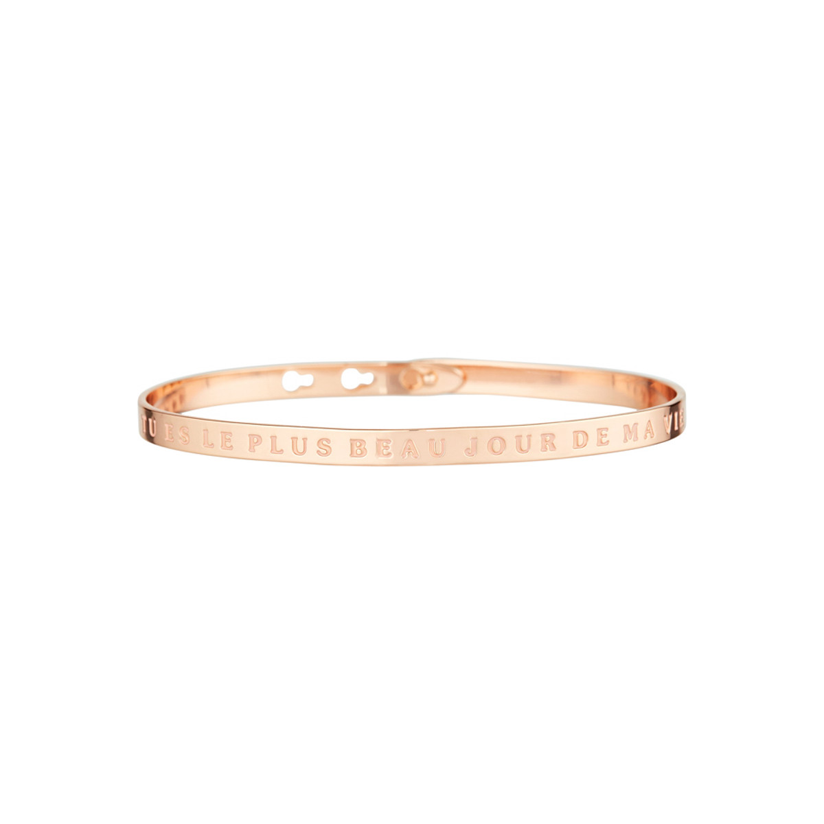 Bracelet à message "Tu esLe Plus Beau Jour de Ma Vie" Laiton rosé