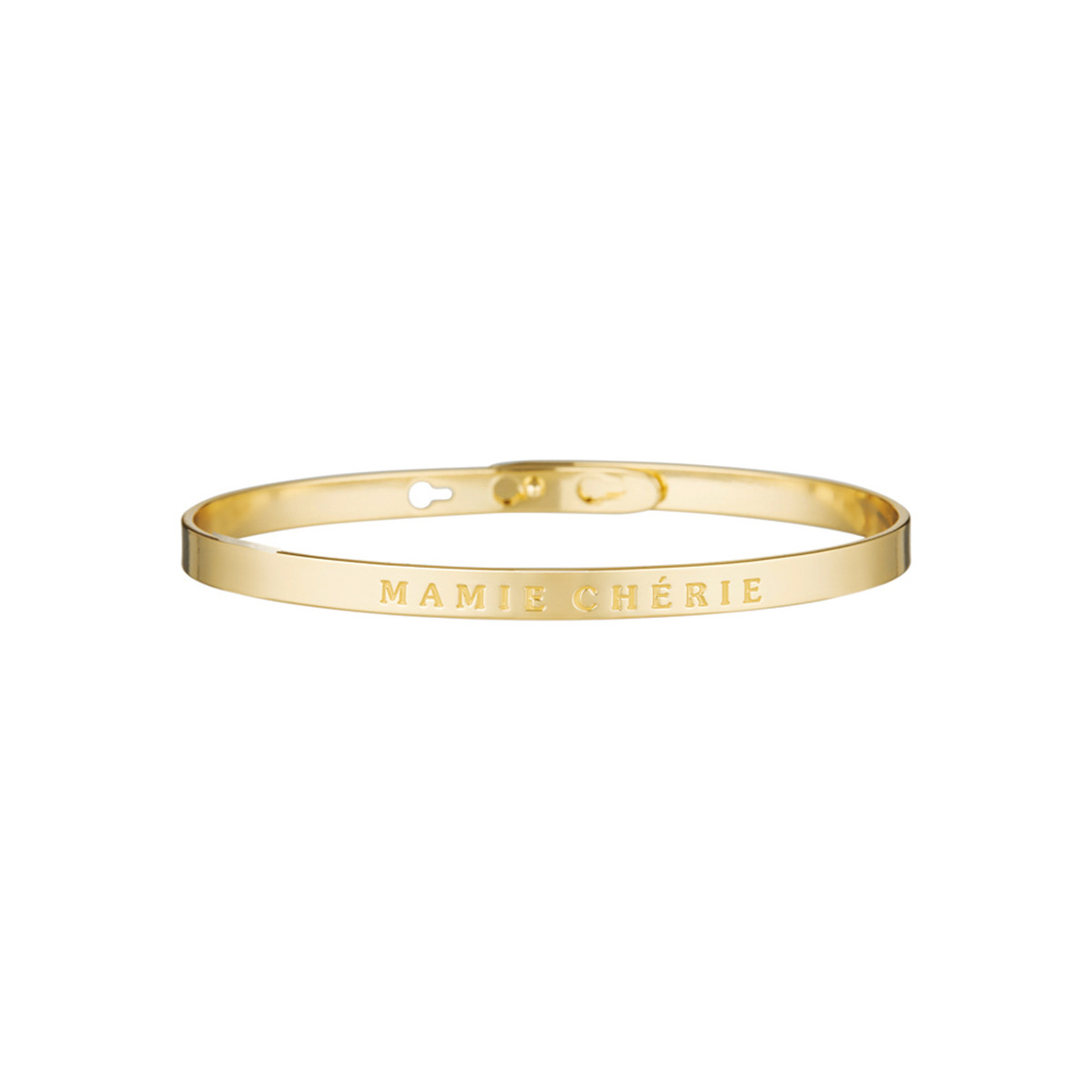 "MAMIE CHERIE" bracelet jonc doré à message Bracelet à message "Mamie Chérie" Laiton doré
