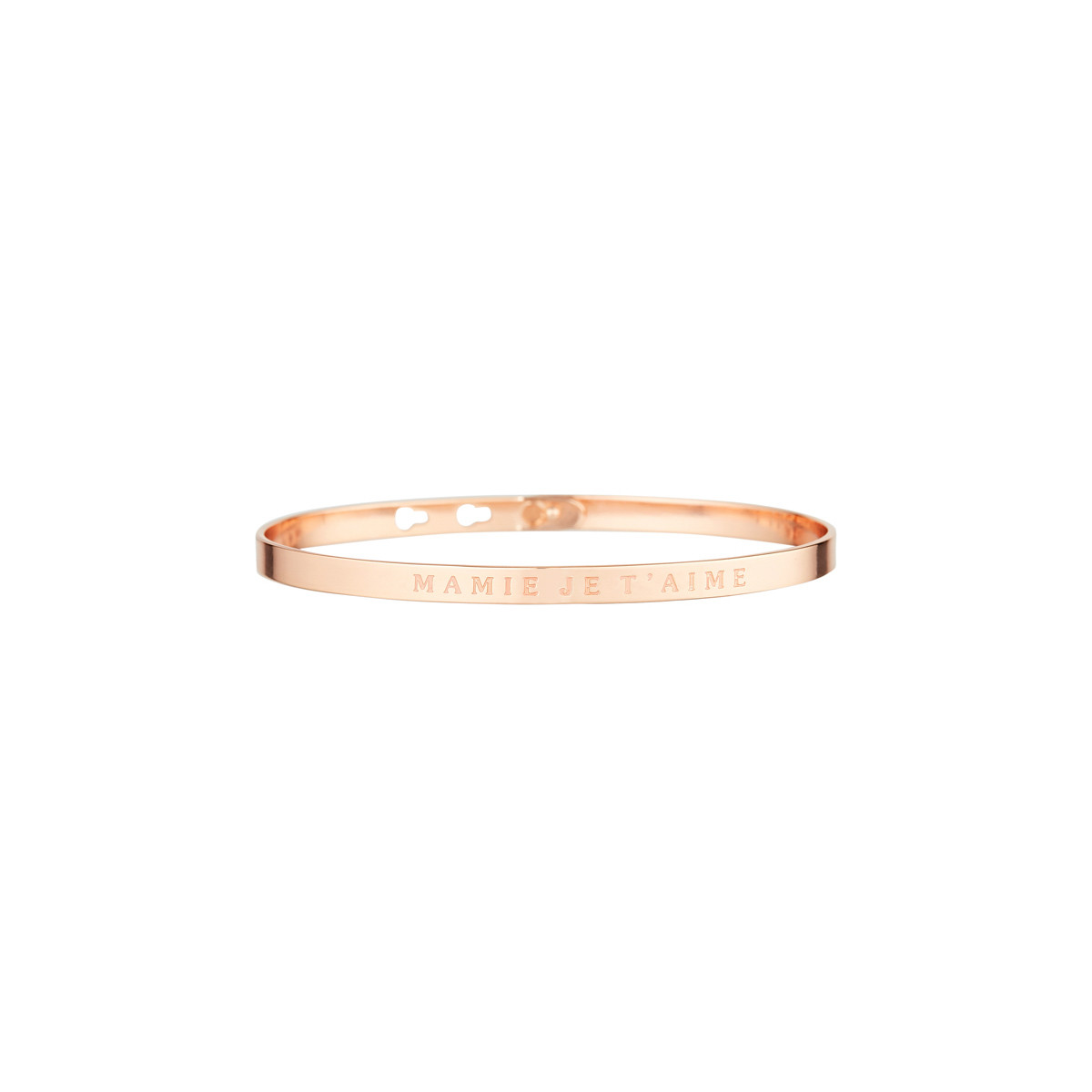 "MAMIE JE T'AIME" bracelet jonc rosé à message Bracelet à message "Mamie Je t'aime" Laiton rosé