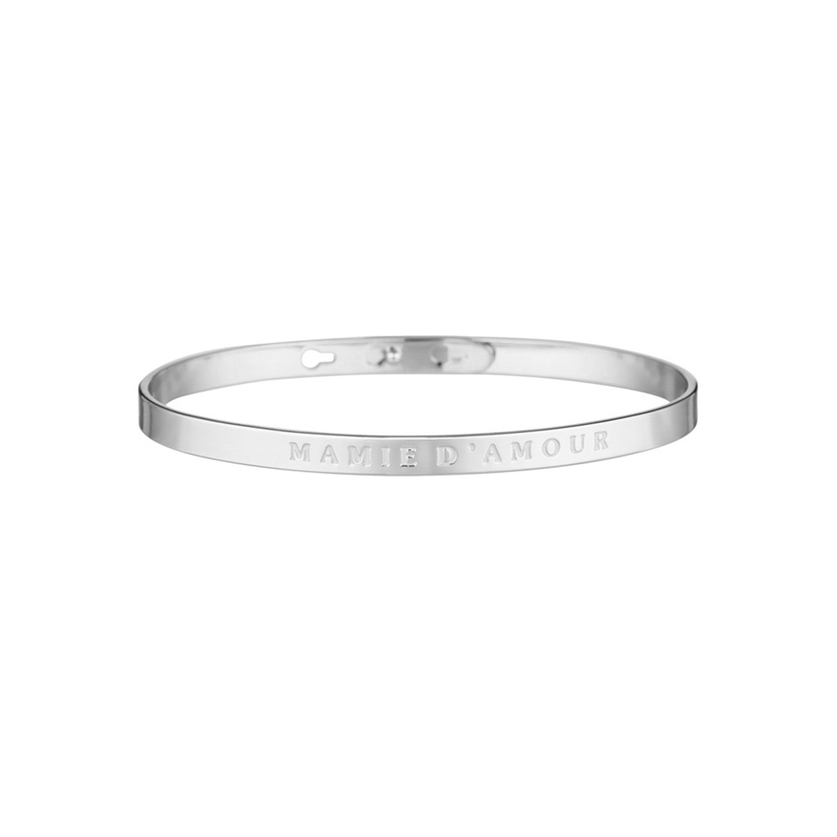 Bracelet à message "Mamie d'amour" Laiton argenté