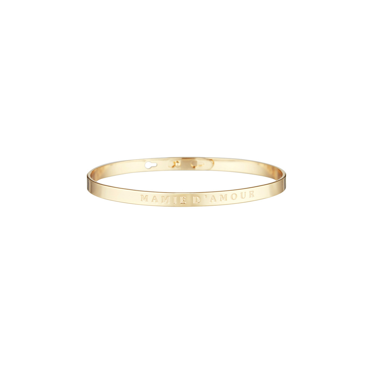 "MAMIE D'AMOUR" bracelet jonc doré à message "MAMIE D'AMOUR" bracelet jonc doré à message