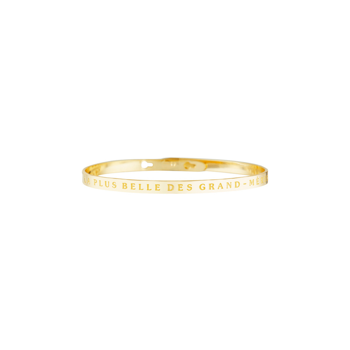 "LA PLUS BELLE DES GRAND-MÈRES" bracelet jonc doré à message Bracelet à message "La Plus Belle des Grand-Mères" Laiton doré
