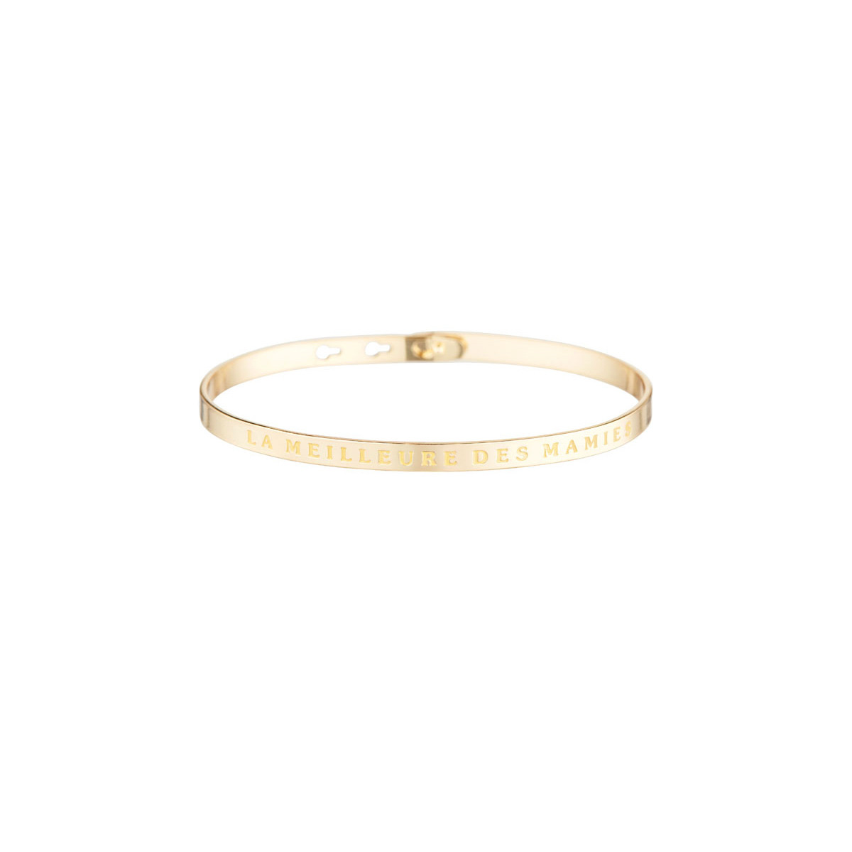 Bracelet à message "La Meilleure des Mamies" Laiton doré