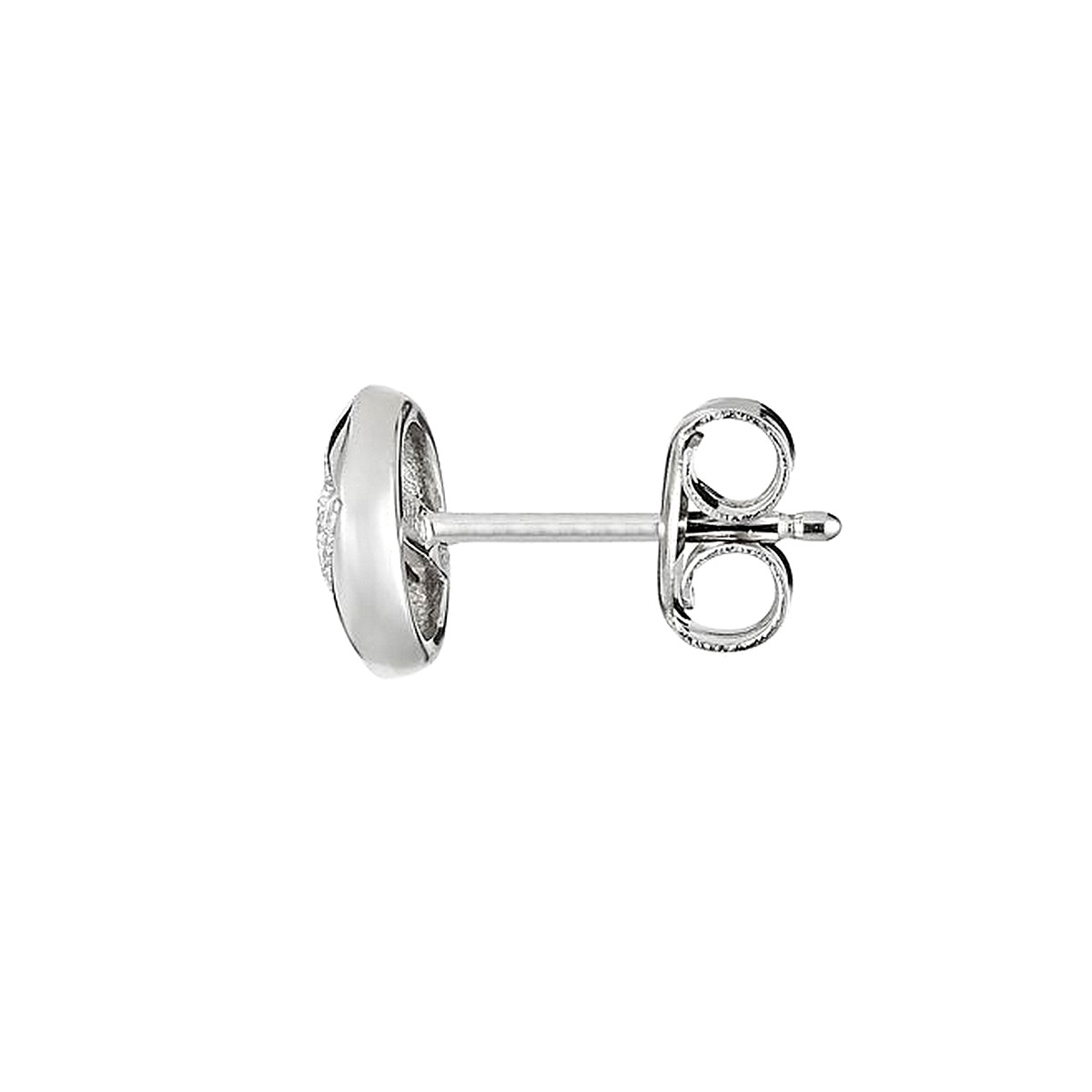Boucles d'oreilles Or Blanc "AMOUR AU CARRÉ" Diamants 0,2 carat Boucles d'oreilles Or Blanc "AMOUR AU CARRÉ" Diamants 0,2 carat