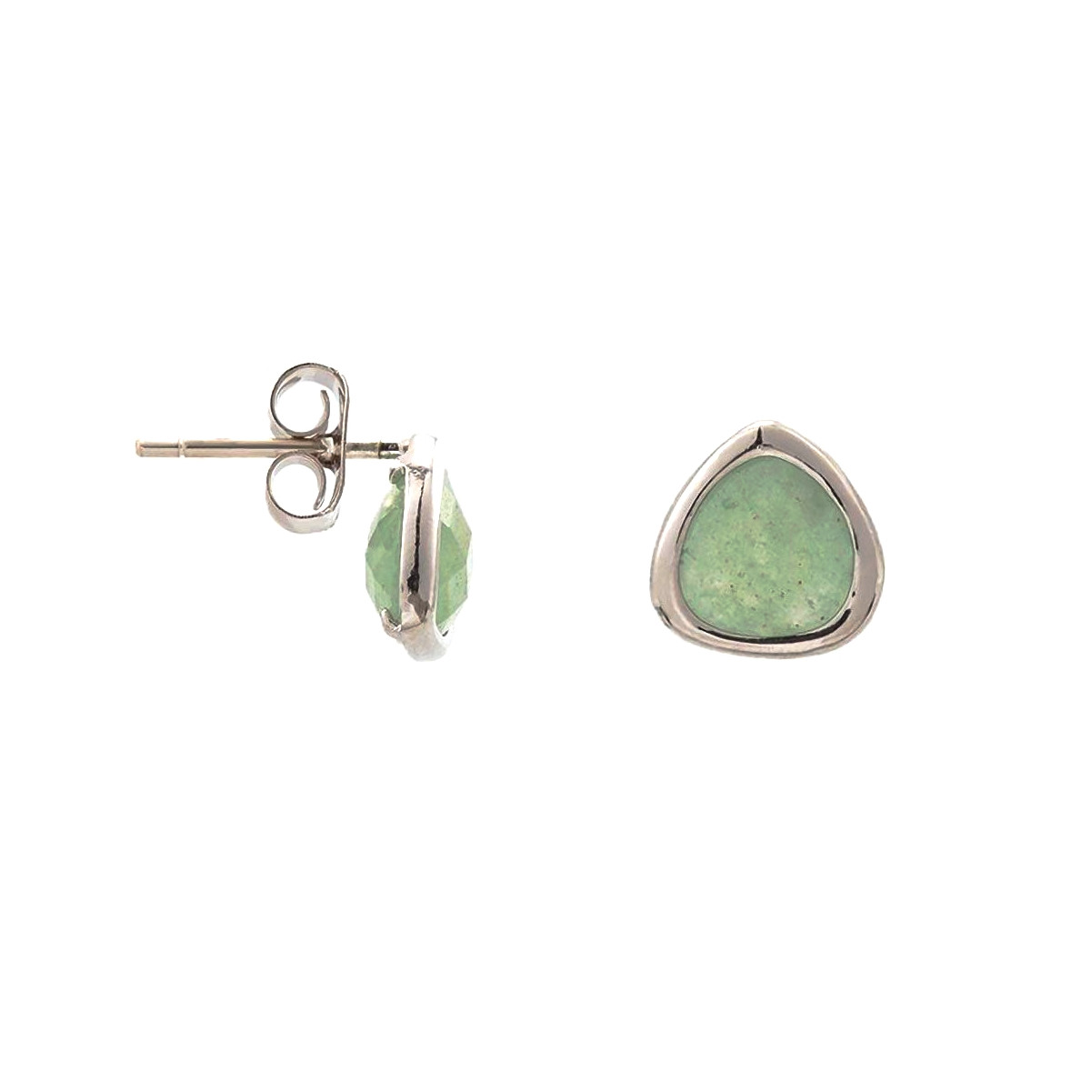 Boucles d'oreilles "Vernalia" Aventurine verte Laiton
