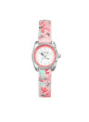 Montre Fille LuluCastagnette PETITE LULU Analogique Cadran blanc Bracelet en cuir motif
