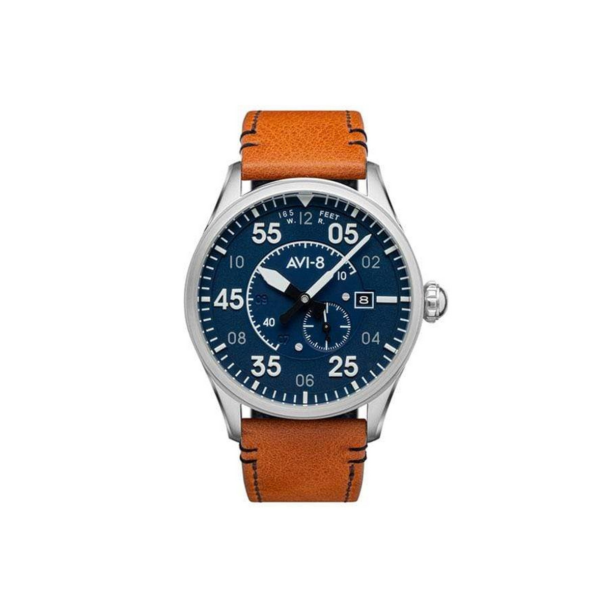 Montre Homme AVI-8 SPITFIRE Automatique Cadran acier bleu Bracelet acier + Bracelet cuir Montre Homme AVI-8 Spitfire - Automatique - AV-4073-11