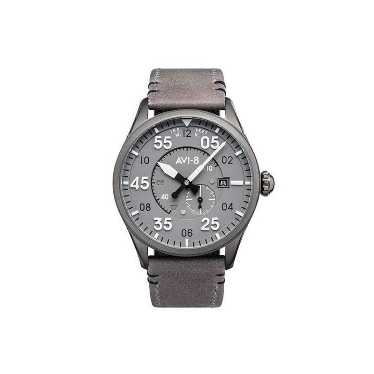 Montre Homme AVI-8 SPITFIRE Automatique Cadran acier gris Bracelet acier + Bracelet cuir Montre Homme AVI-8 Spitfire - Automatique - AV-4073-44