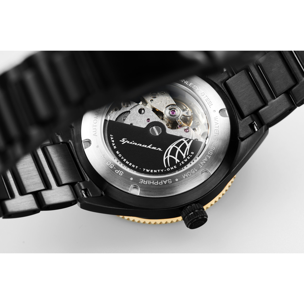 Montre Homme Spinnaker CAHILL en acier noir