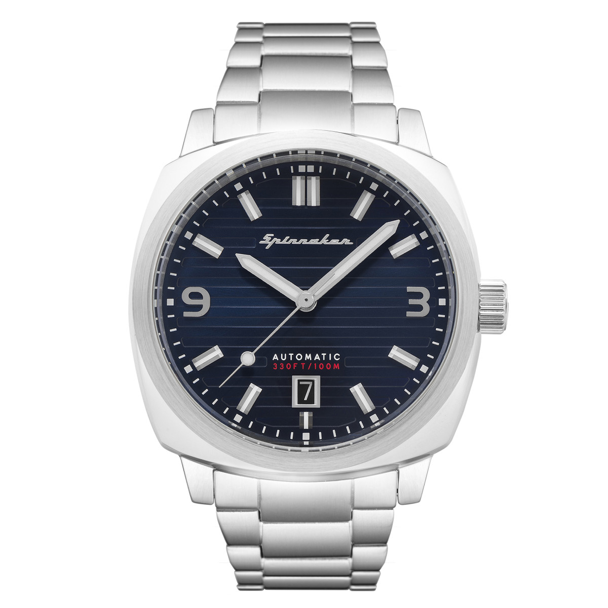 Montre Homme Spinnaker HULL Automatique Cadran bleu  Bracelet en acier inoxydable