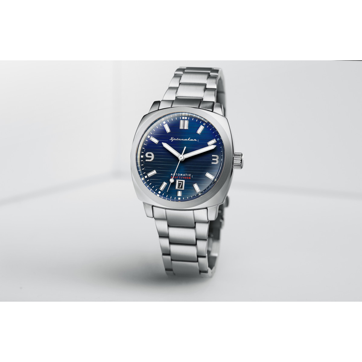 Montre Homme Spinnaker HULL Automatique Cadran bleu  Bracelet en acier inoxydable