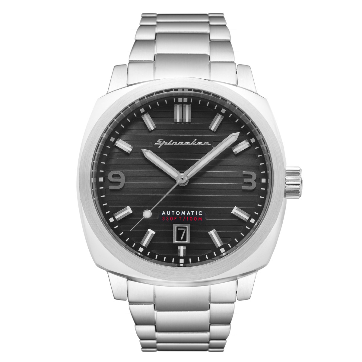 Montre Homme Spinnaker HULL Automatique Cadran gris Bracelet en acier inoxydable Montre Homme Spinnaker HULL Automatique Cadran gris Bracelet en acier inoxydable