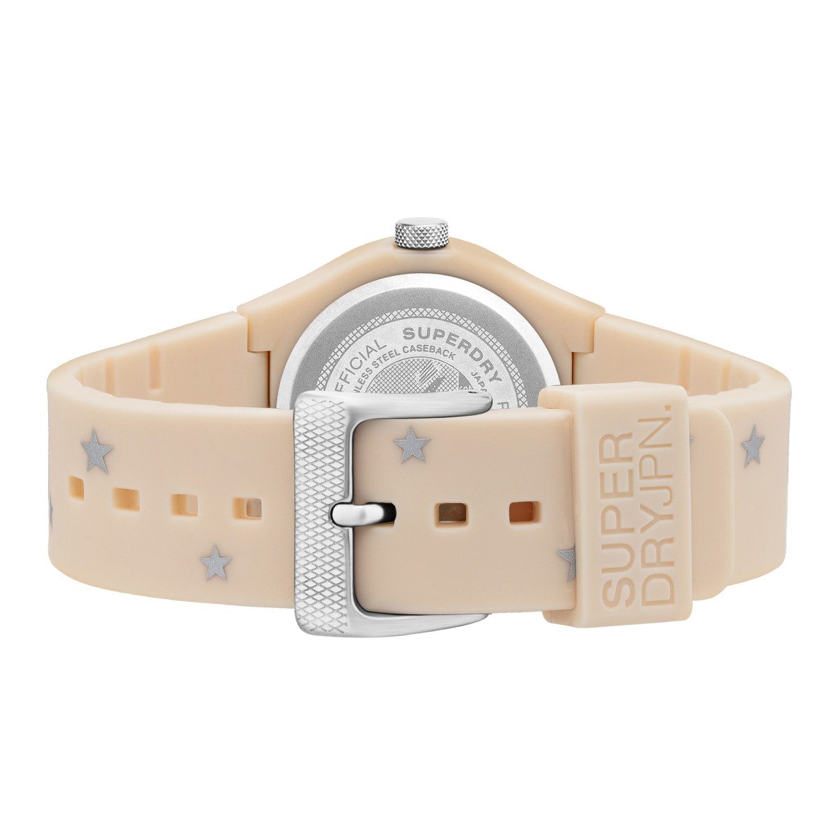 Montre Unisexe Superdry URBAN STAR Analogique Cadran doré rose Bracelet en silicone à motifs Montre Unisexe Superdry URBAN STAR Analogique Cadran doré rose Bracelet en silicone à motifs