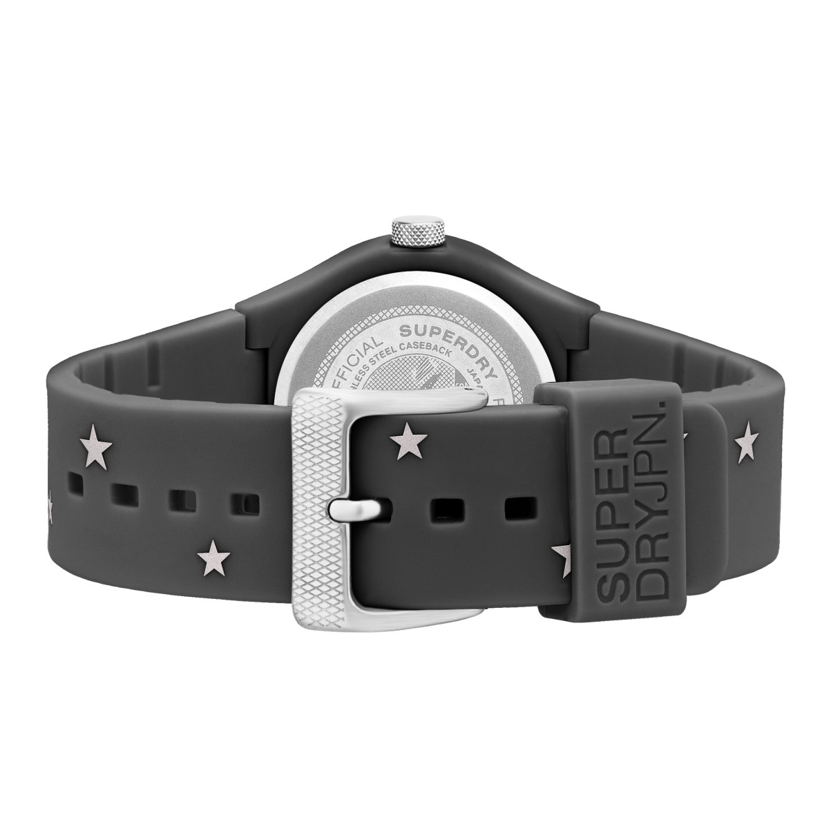 Montre Unisexe Superdry URBAN STAR Analogique Cadran gris Bracelet en silicone à motifs Montre Unisexe Superdry URBAN STAR Analogique Cadran gris Bracelet en silicone à motifs