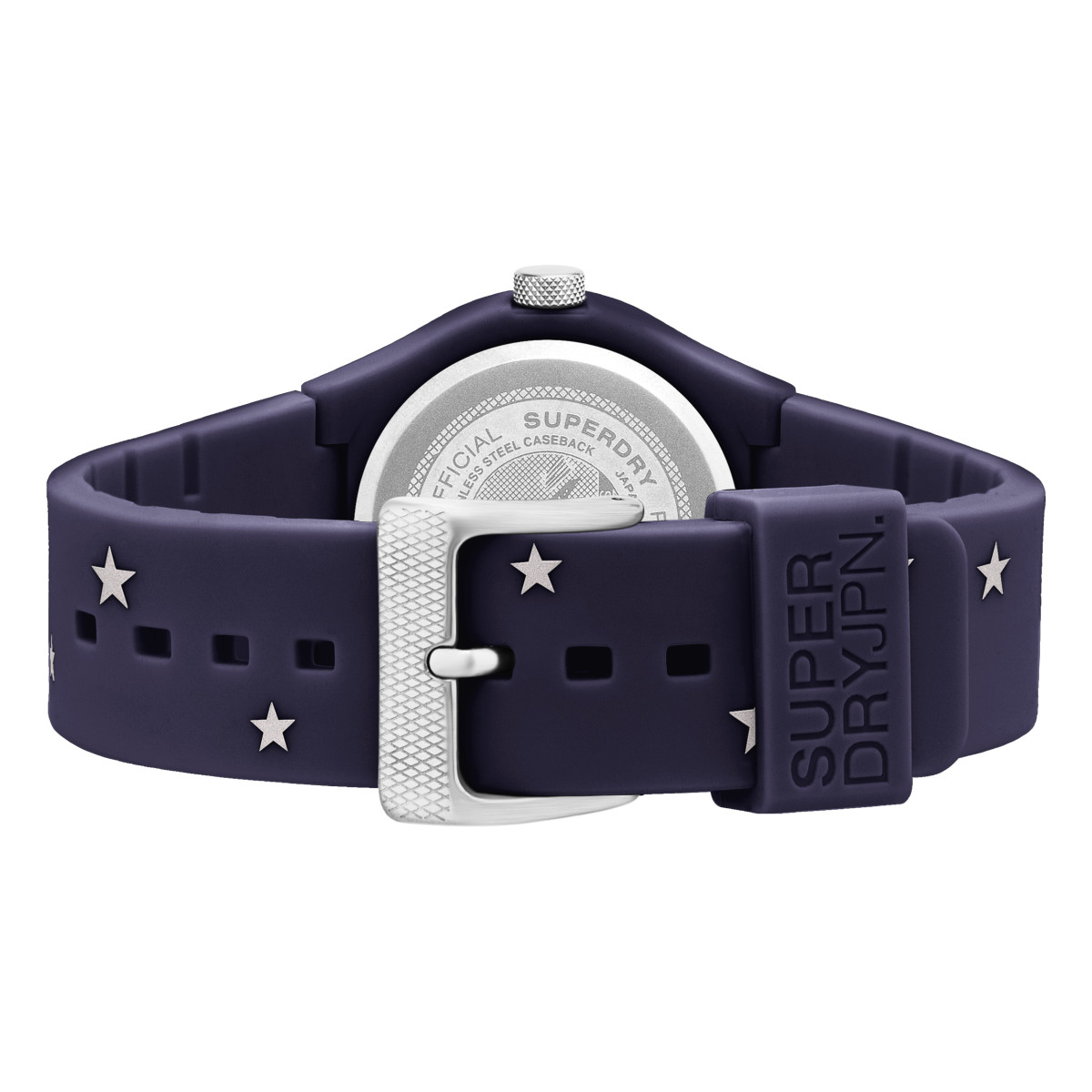 Montre Unisexe Superdry URBAN STAR Analogique Cadran bleu Bracelet en silicone à motifs Montre Unisexe Superdry URBAN STAR Analogique Cadran bleu Bracelet en silicone à motifs