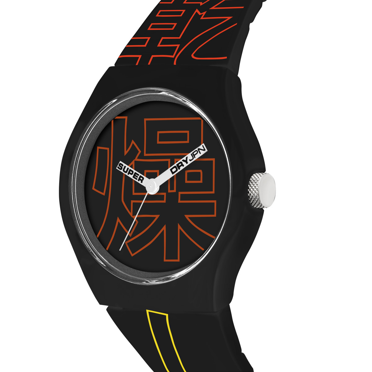 Montre Unisexe Superdry URBAN KANJI Analogique Cadran noir avec motifs Bracelet en silicone à motifs Montre Unisexe Superdry URBAN KANJI Analogique Cadran noir avec motifs Bracelet en silicone à motifs