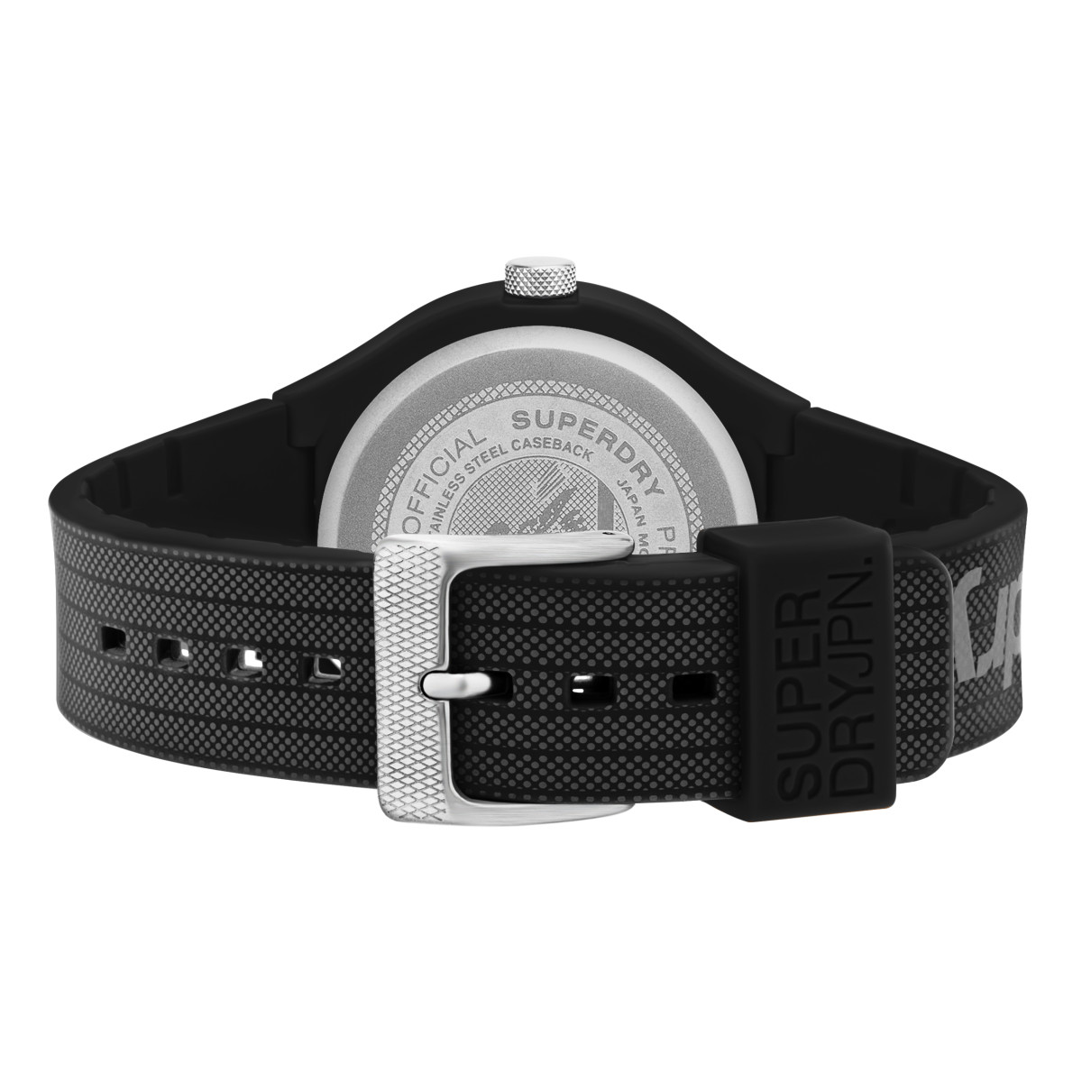 Montre Homme Superdry URBAN XL MESH Analogique Cadran soleillé argenté Bracelet en silicone Montre Homme Superdry URBAN XL MESH Analogique Cadran soleillé argenté Bracelet en silicone