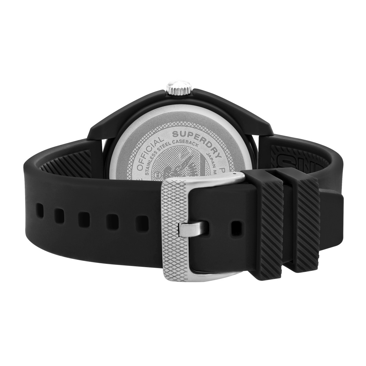 Montre Homme Superdry OSAKA ORIGINAL Analogique Cadran noir  Bracelet en silicone