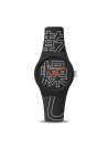 Montre Unisexe Superdry URBAN KANJI Analogique Cadran noir avec motifs  Bracelet en silicone à motifs