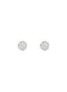 Boucles d'oreilles or blanc et diamants 0,02/14