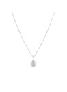 Pendentif or blanc et diamants 0,02/8