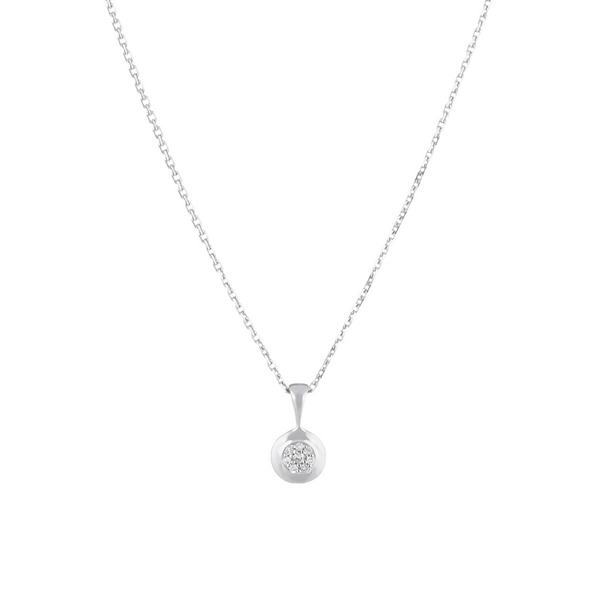 Pendentif "Naëva" Or blanc et Diamant