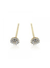 Boucles d'oreilles or jaune et 14 diamants