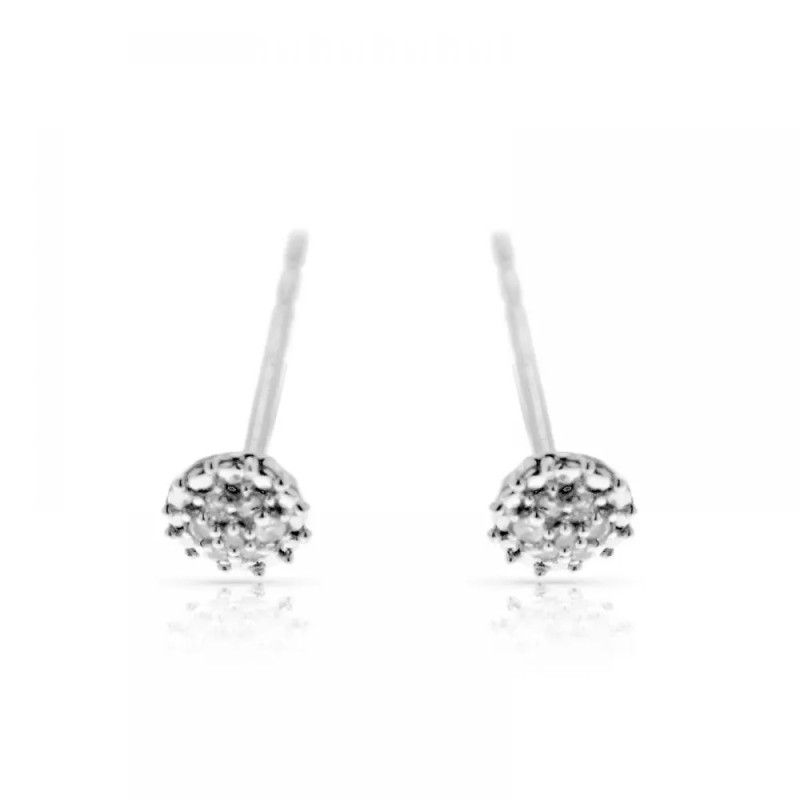 Boucles d'oreilles "Syana" Or blanc et Diamant