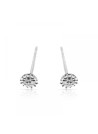 Boucles d'oreilles or blanc et diamants