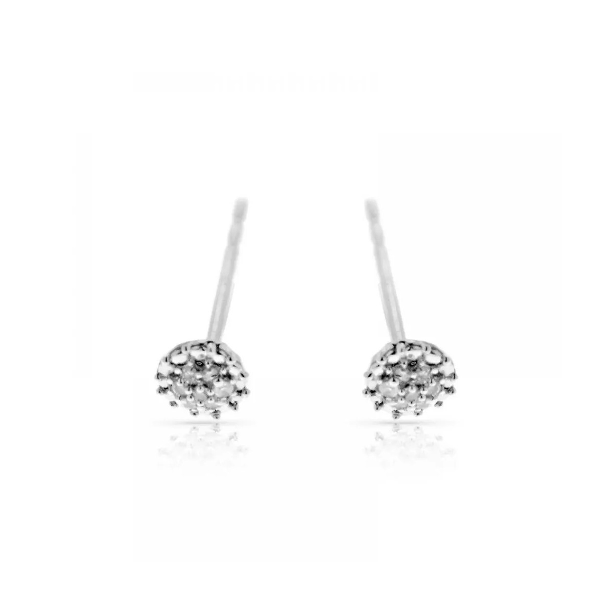 Boucles d'oreilles or blanc et diamants Boucles d'oreilles "Syana" Or blanc et Diamant