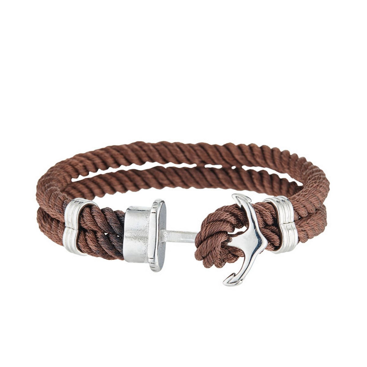 Bracelet double corde nylon et ancre acier Bracelet Homme double corde nylon et ancre acier