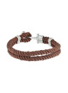 Bracelet double corde nylon et ancre acier