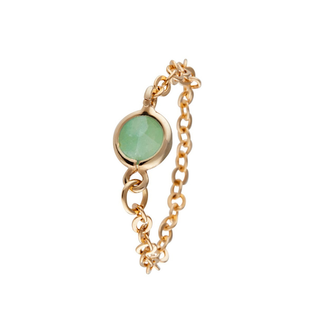Bague Doré "Aventurine Verte" Bague dorée "Léa" Aventurine verte