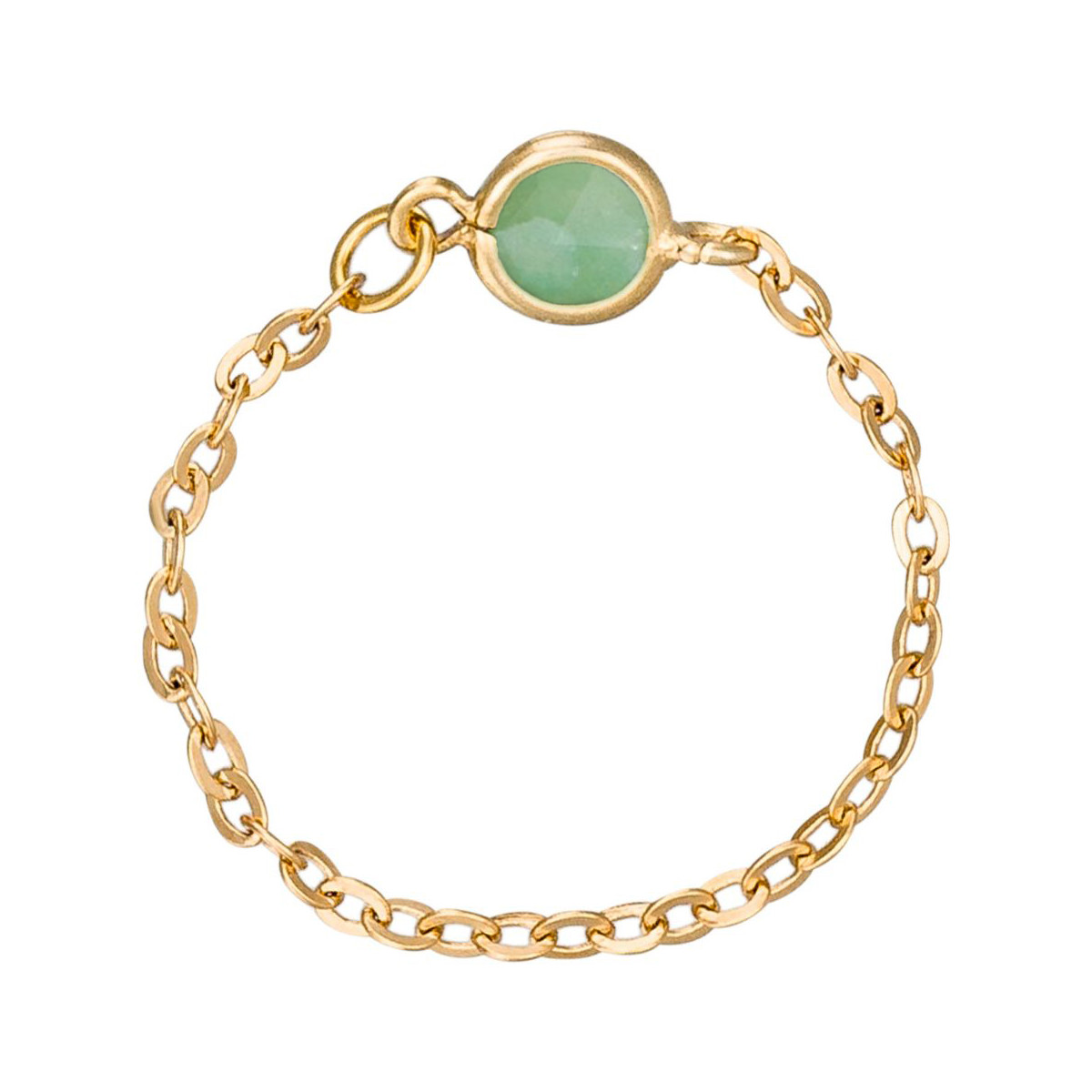 Bague Doré "Aventurine Verte" Bague dorée "Léa" Aventurine verte