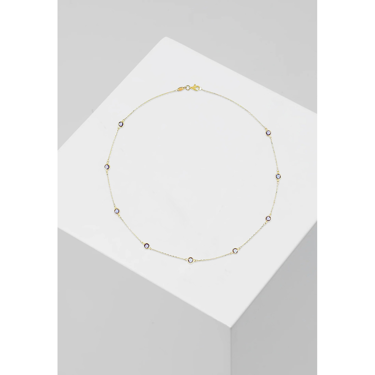 Collier Or Jaune et Améthyste Collier Or Jaune et Améthyste