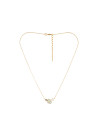 Collier doré orné de labradorite et topaze