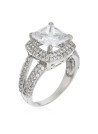 Bague Or Blanc 375/1000 et Zirconium