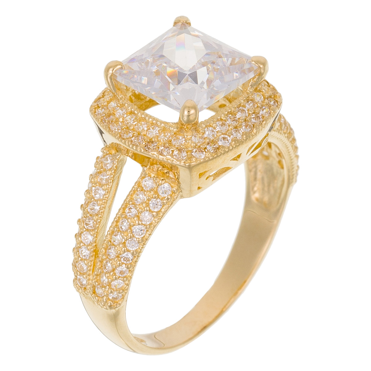 Bague "Carré d'Amour Jaune" Or jaune