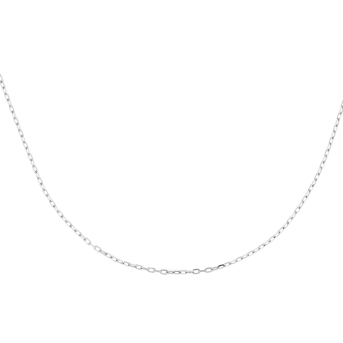 Chaine Or Blanc 375/1000 et Chaine Or Chaine en Or Blanc 375/1000 43cm"Écorce"