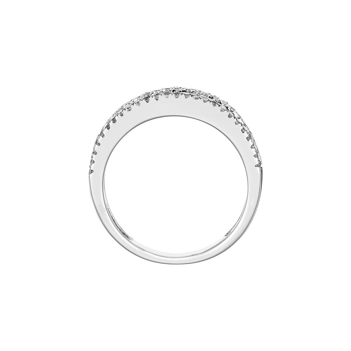 Bague Or Blanc et Diamant Bague "Adoration Gracieuse" Or blanc et Diamant