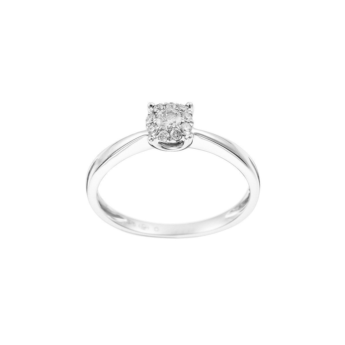 Bague Or Blanc et Diamant Bague "Ariane Solaire" Or blanc et Diamant