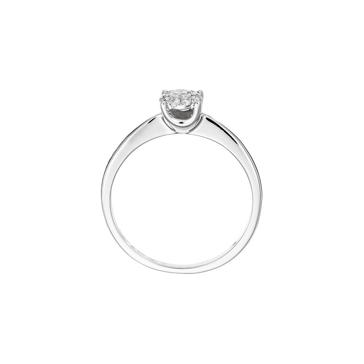 Bague Or Blanc et Diamant Bague "Ariane Solaire" Or blanc et Diamant