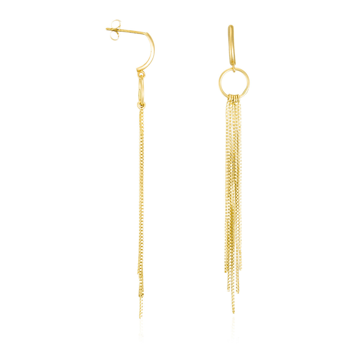 Boucle d'oreilles Or Jaune 375/1000 et Zirconium Boucles d'oreilles "Absolution" Or jaune