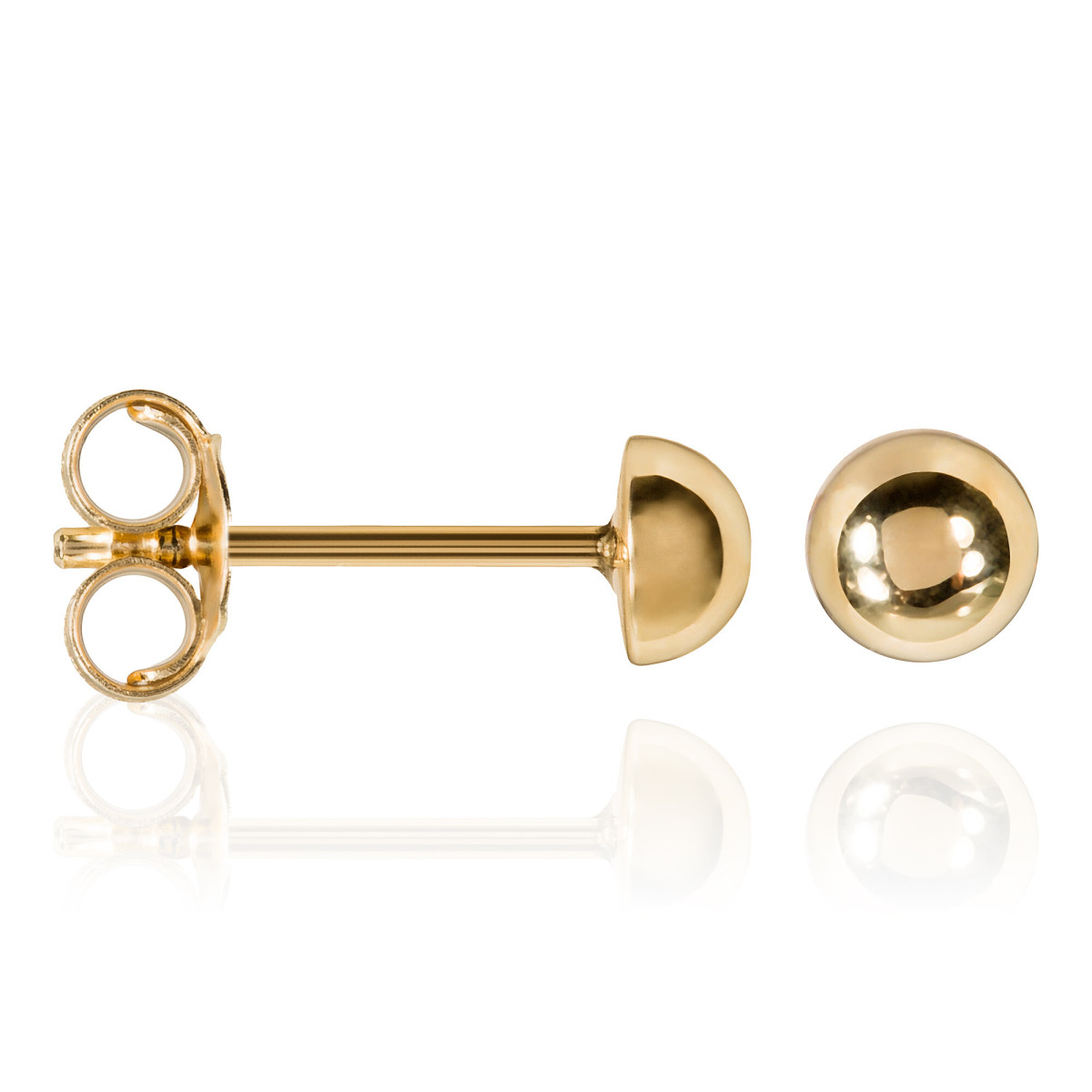 boucles d'oreilles or jaune 9k puce femme Boucles d'oreilles "Constante" Or jaune