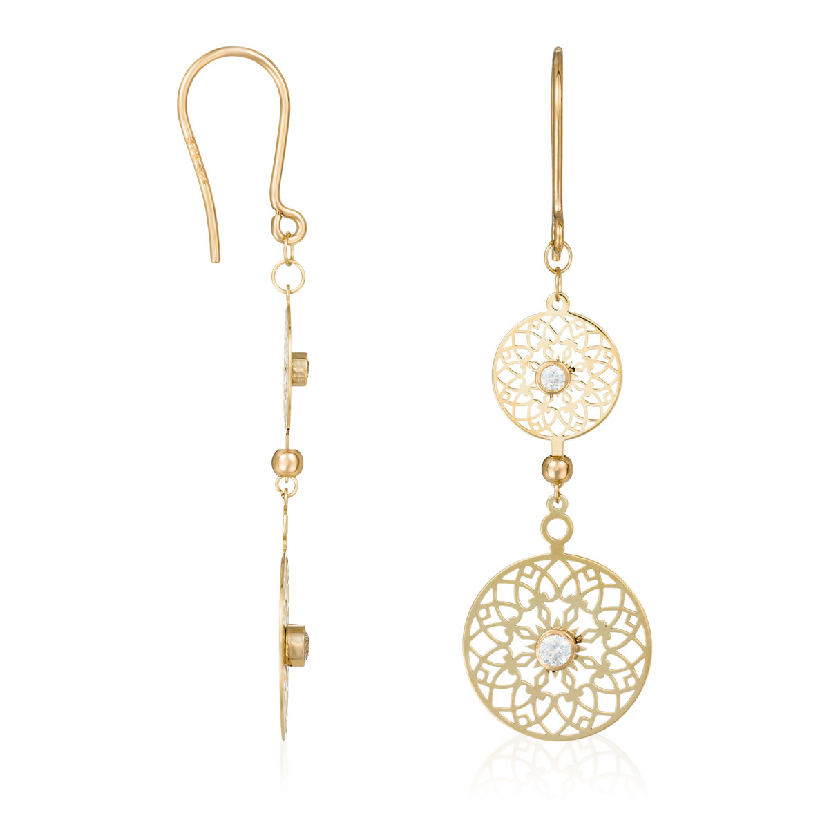 Boucle d'oreilles Or Jaune 375/1000 Boucles d'oreilles "Sensible" Or jaune