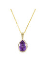 Pendentif Or Jaune Améthyste