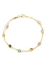 Bracelet Or Jaune 375/1000 et Pierres Precieuses