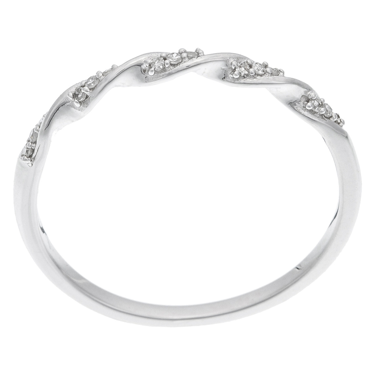 Bague Or Blanc et Diamant Bague "Câline" Or blanc et Diamant